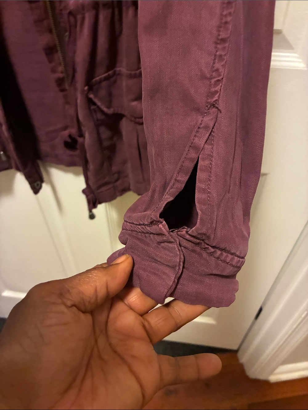 Altar’d State Plum Drawstring Utility Jacket - Picture 5 of 9